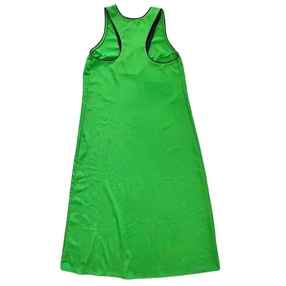 Natori Black Label Vintage Green Sleeveless V-Neck Racerback Kaftan Maxi Dress